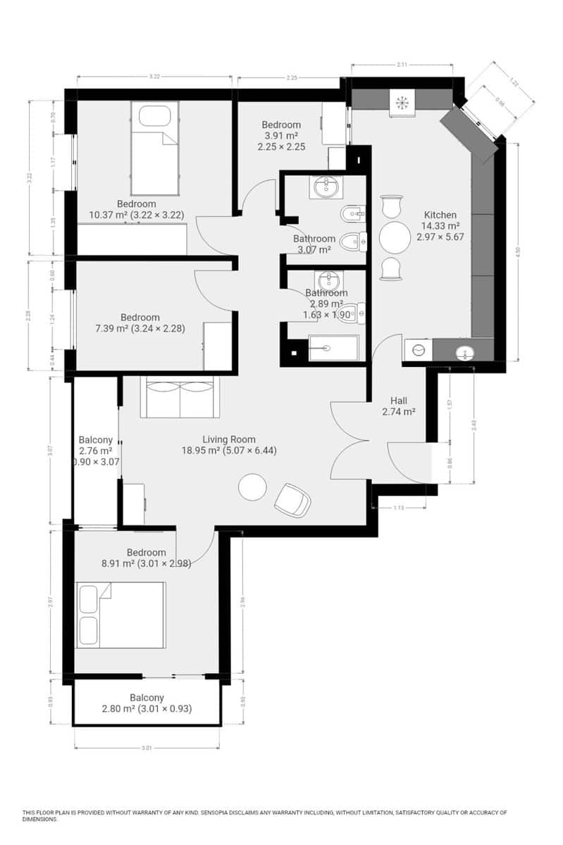 3 sovrum Takvåning till salu i Malaga stad - 415 000 € (Ref: 9708030)
