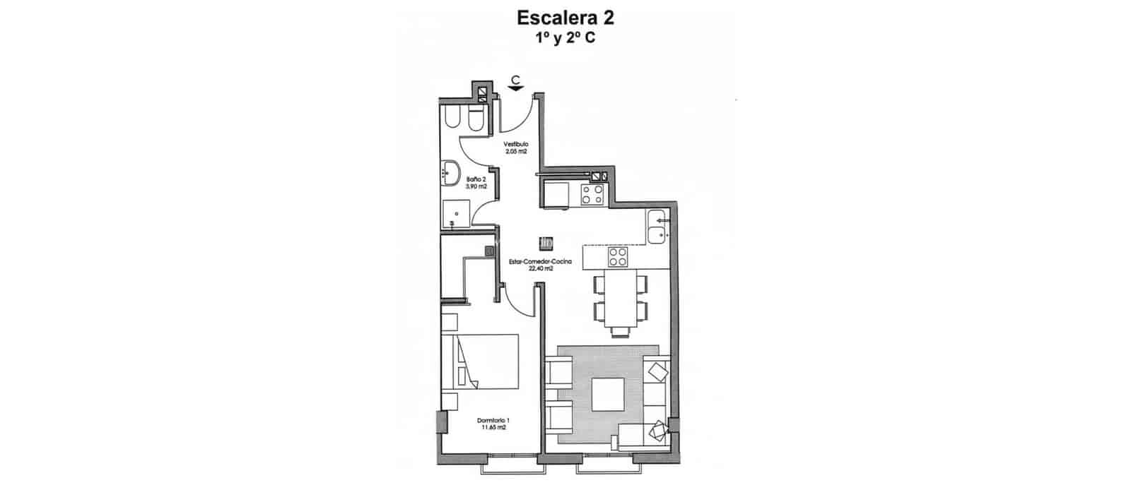 1 soveværelse Lejlighed til salg i Avileses - € 73.000 (Ref: 9432346)