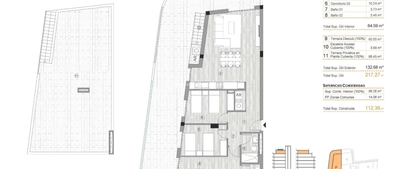 3 camera da letto Attico in vendita in Torrevieja con piscina - 440.000 € (Rif: 9432349)