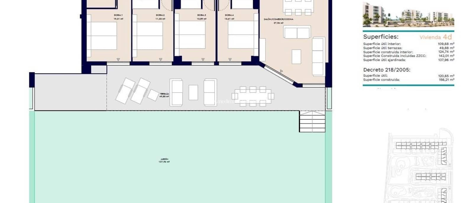 4 soveværelse Lejlighed til salg i Almerimar med swimmingpool - € 456.000 (Ref: 9435063)