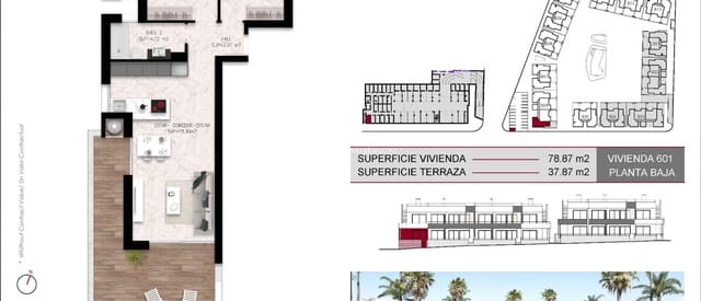 2 slaapkamer Bungalow te koop in Ciudad Quesada, Rojales met zwembad - € 279.000 (Ref: 9435072)