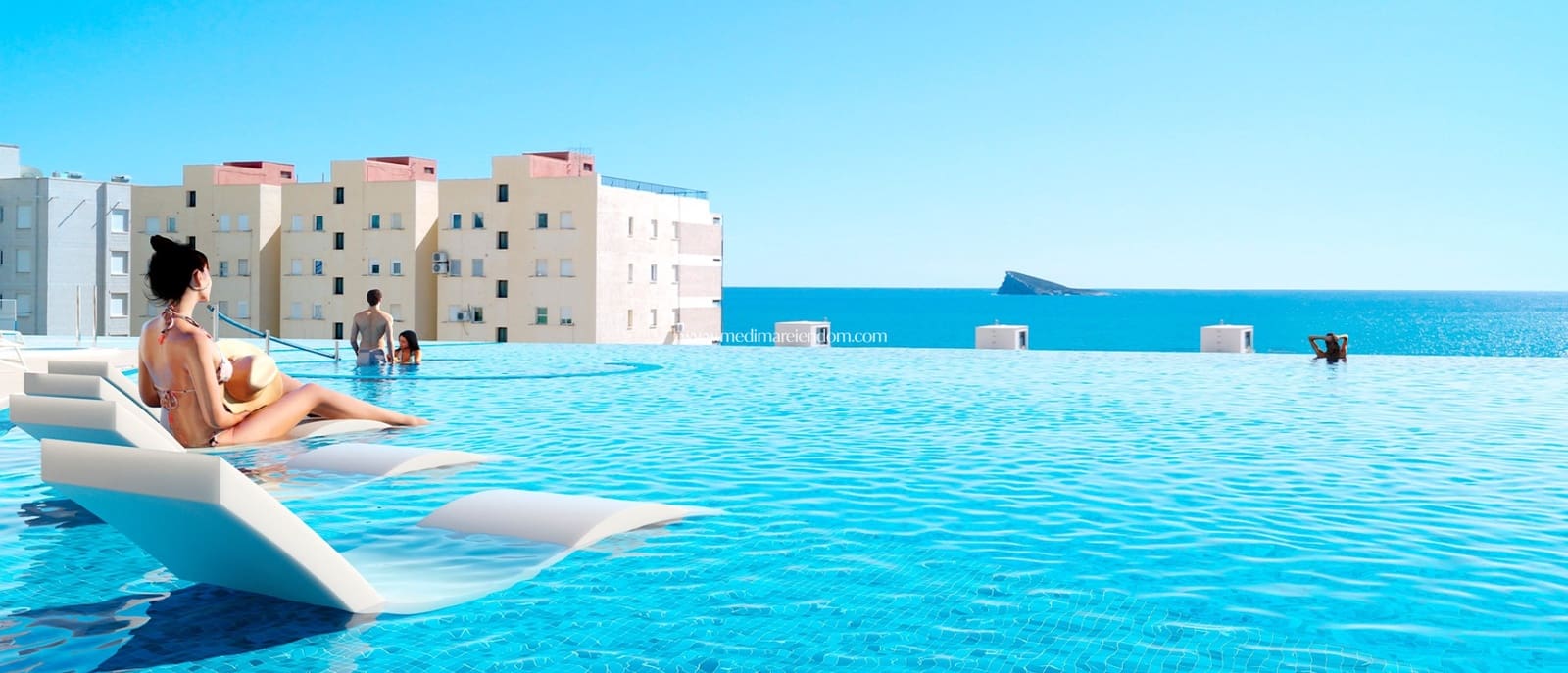 3 makuuhuone Huoneisto myytävänä paikassa Benidorm mukana uima-altaan 
autotalli - 1 983 000 € (Ref: 9438743)