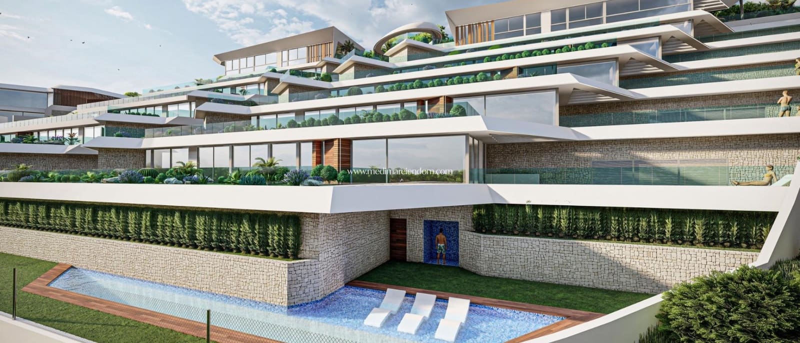 4 soveværelse Penthouse til salg i Calpe / Calp med swimmingpool - € 2.150.000 (Ref: 9438744)