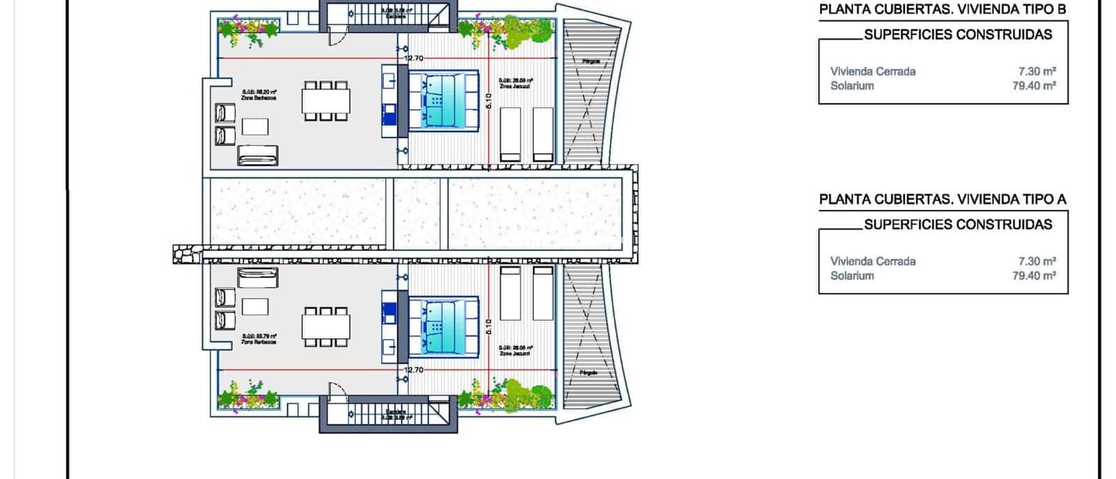 2 soveværelse Penthouse til salg i La Manga Club med swimmingpool - € 580.000 (Ref: 9547155)
