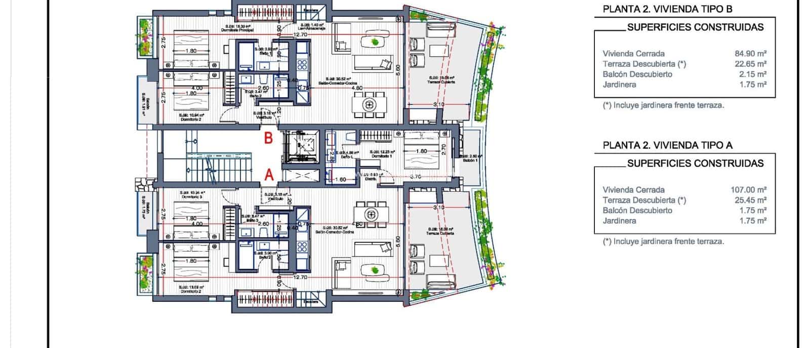 2 soveværelse Penthouse til salg i La Manga Club med swimmingpool - € 580.000 (Ref: 9547155)