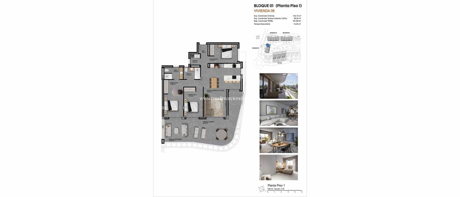 Apartamento de 3 habitaciones en Finestrat en venta con piscina - 455.000 € (Ref: 9547163)