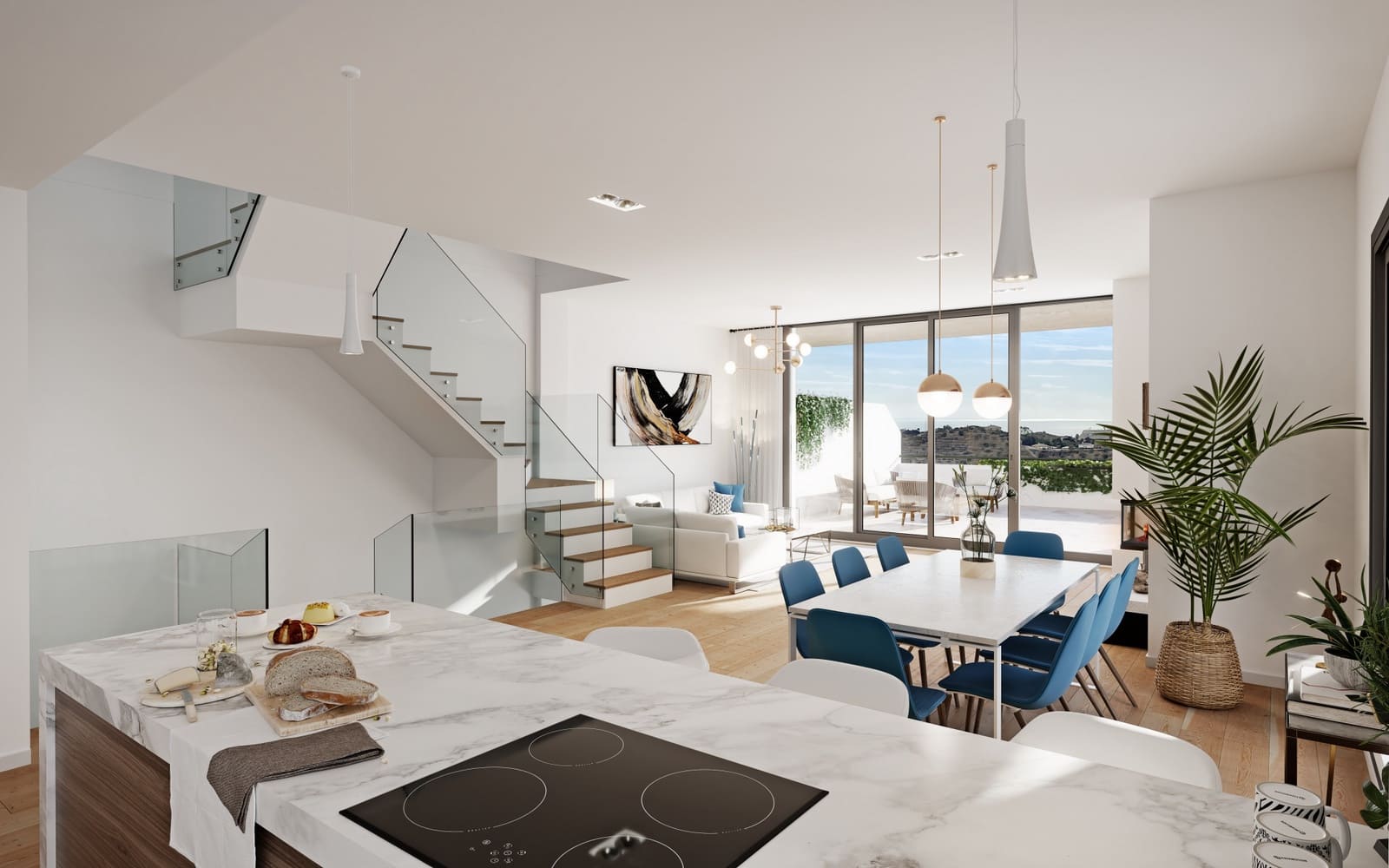 3 camera da letto Villetta Bifamiliare in vendita in La Cala de Mijas con piscina garage - 550.000 € (Rif: 8403717)