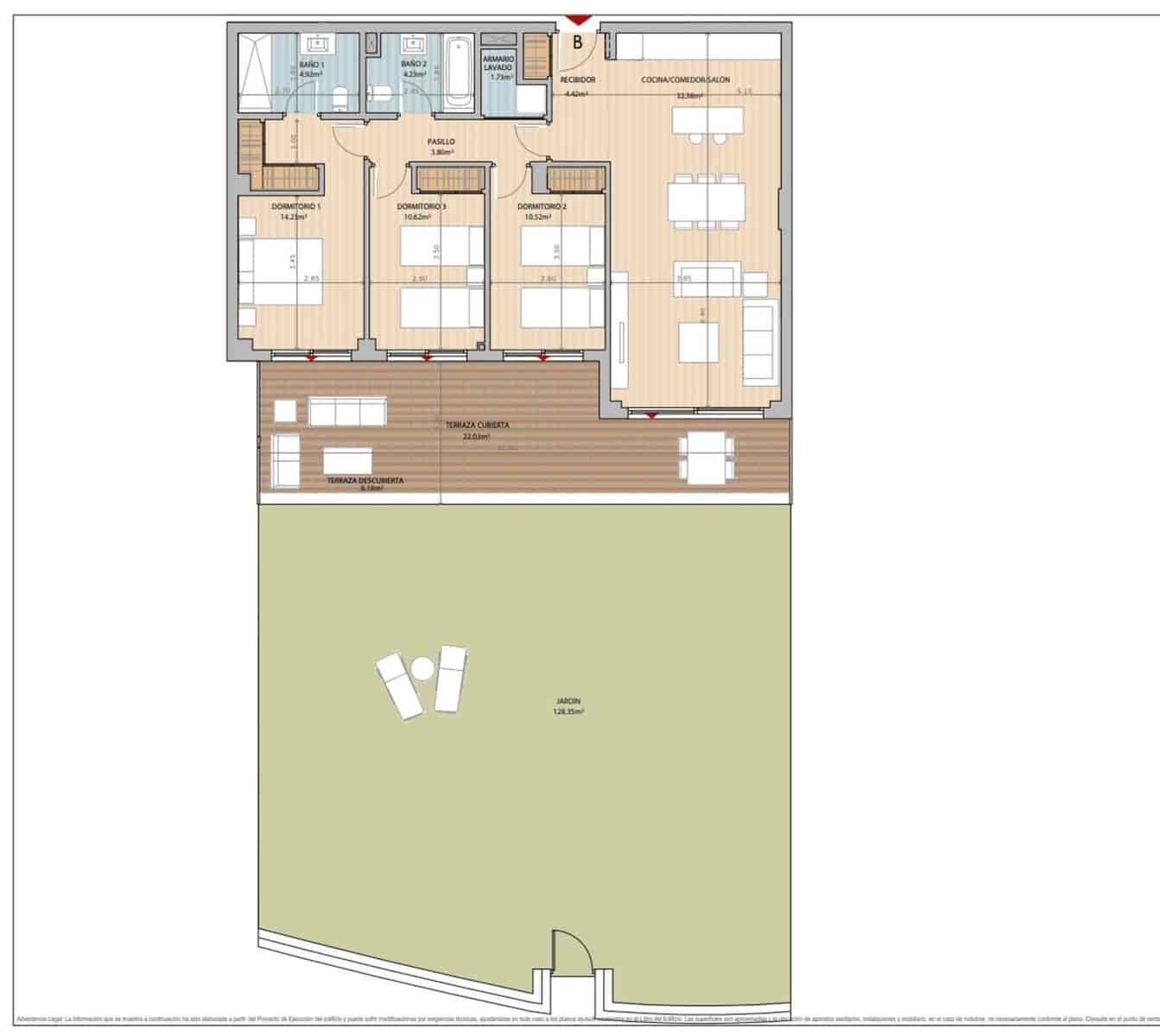 3 chambre Appartement à vendre à El Chaparral avec piscine garage - 595 000 € (Ref: 9604895)