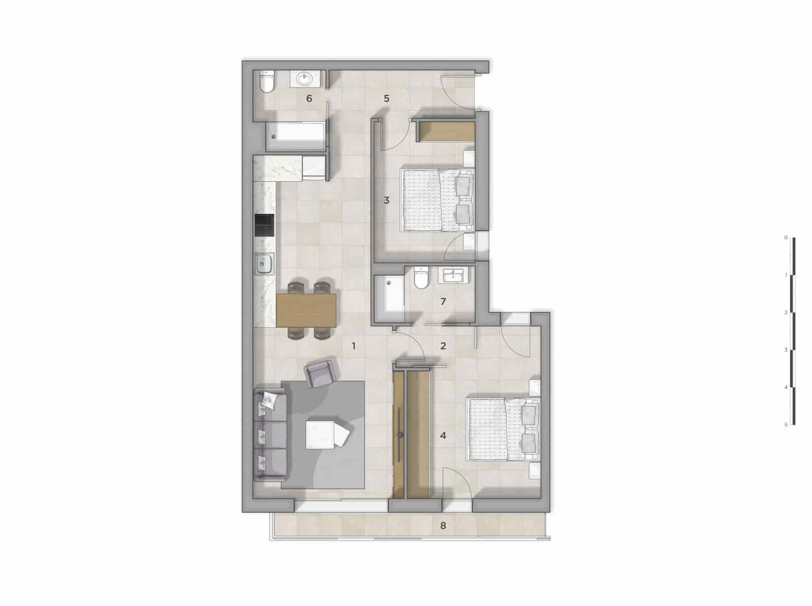 2 soveværelse Lejlighed til salg i Santa Eulalia / Santa Eularia med swimmingpool - € 649.000 (Ref: 9615566)