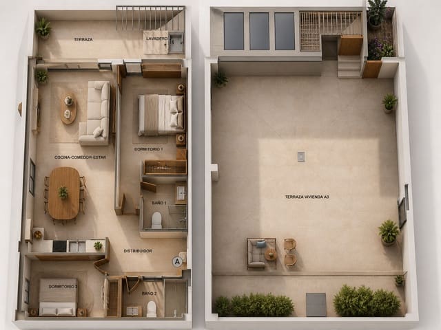 2 camera da letto Attico in vendita in Cala Gracio, Sant Antoni de Portmany con piscina garage - 600.000 € (Rif: 9825328)