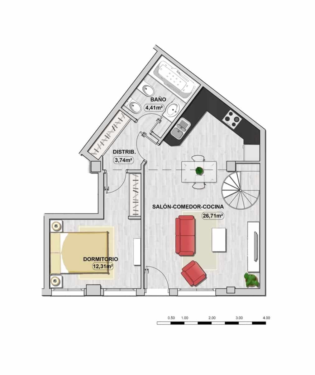 2 Zimmer Apartment zu verkaufen in Malaga Stadt - 265.000 € (Ref: 9983073)