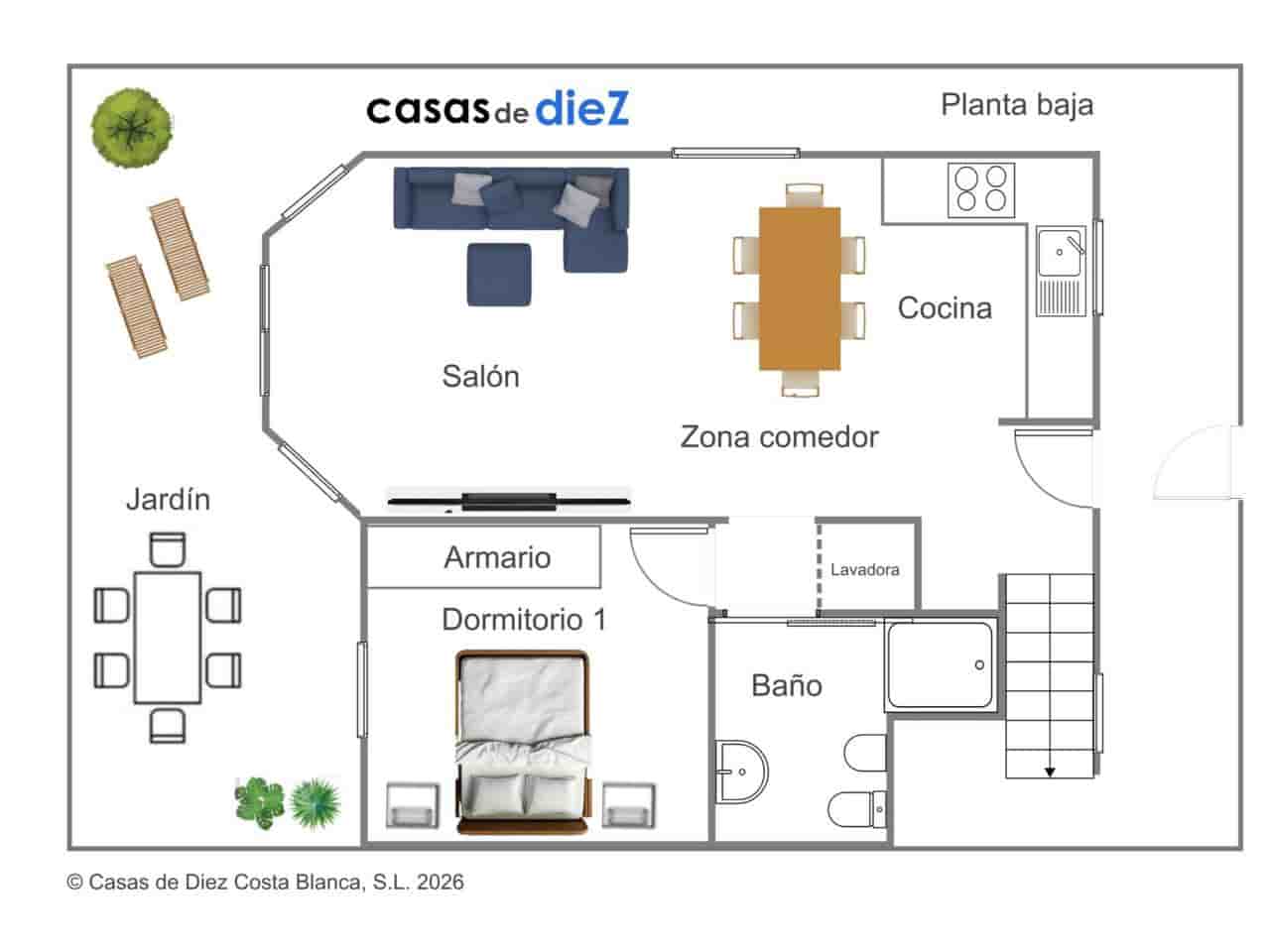 3 quarto Casa em Banda para venda em Oliva Nova com piscina garagem - 493 000 € (Ref: 10044249)