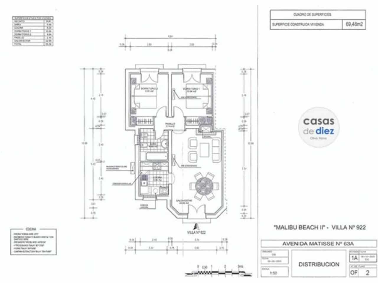 2 sypialnia Dom szeregowy na sprzedaż w Oliva Nova z basenem garażem - 245 000 € (Ref: 9425860)