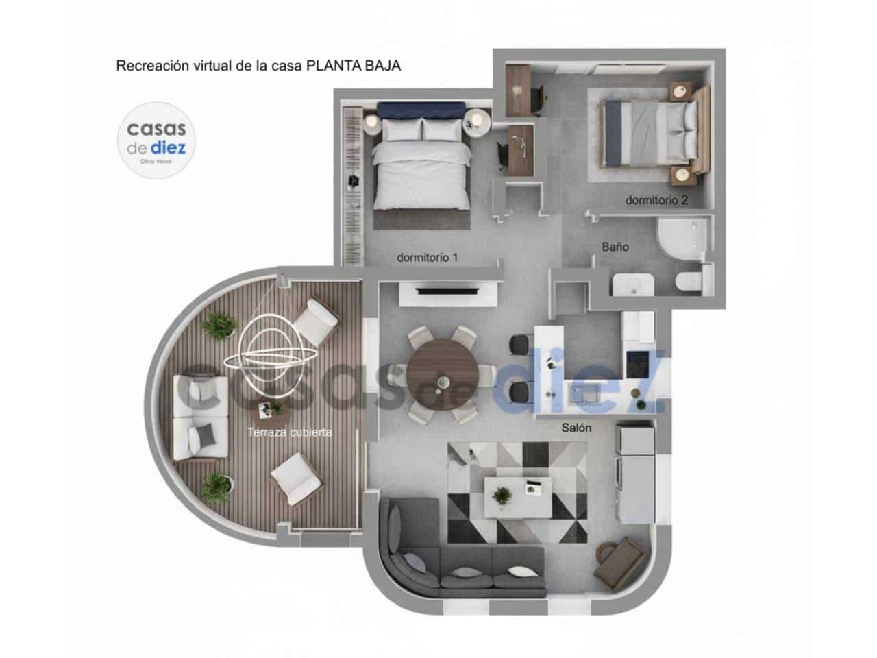 3 bedroom Villa for sale in Oliva Nova with garage - € 449,000 (Ref: 9501780)