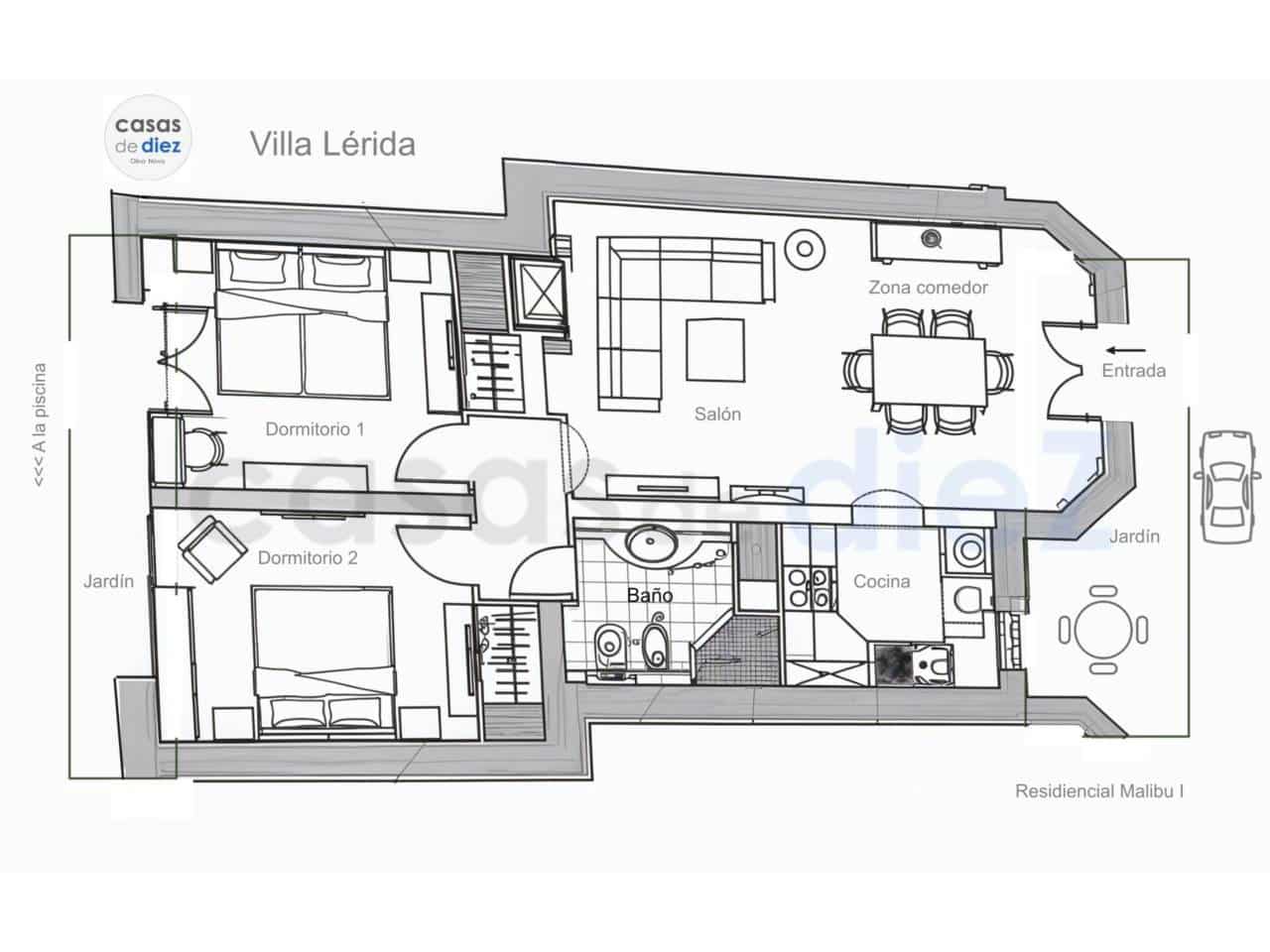 2 sovrum Radhus till salu i Oliva Nova med pool - 228 500 € (Ref: 9689914)
