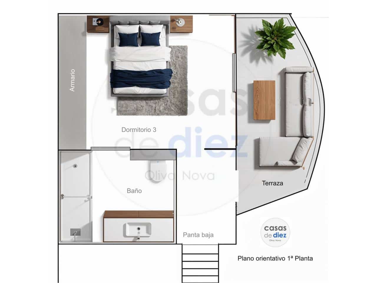 Chalet de 3 habitaciones en Oliva Nova en venta con piscina - 640.000 € (Ref: 9714367)