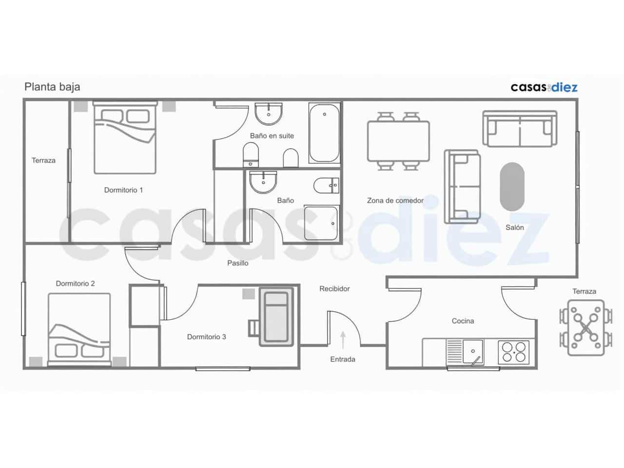 4 makuuhuone Omakotitalo myytävänä paikassa Oliva Nova mukana uima-altaan 
autotalli - 462 000 € (Ref: 9788105)