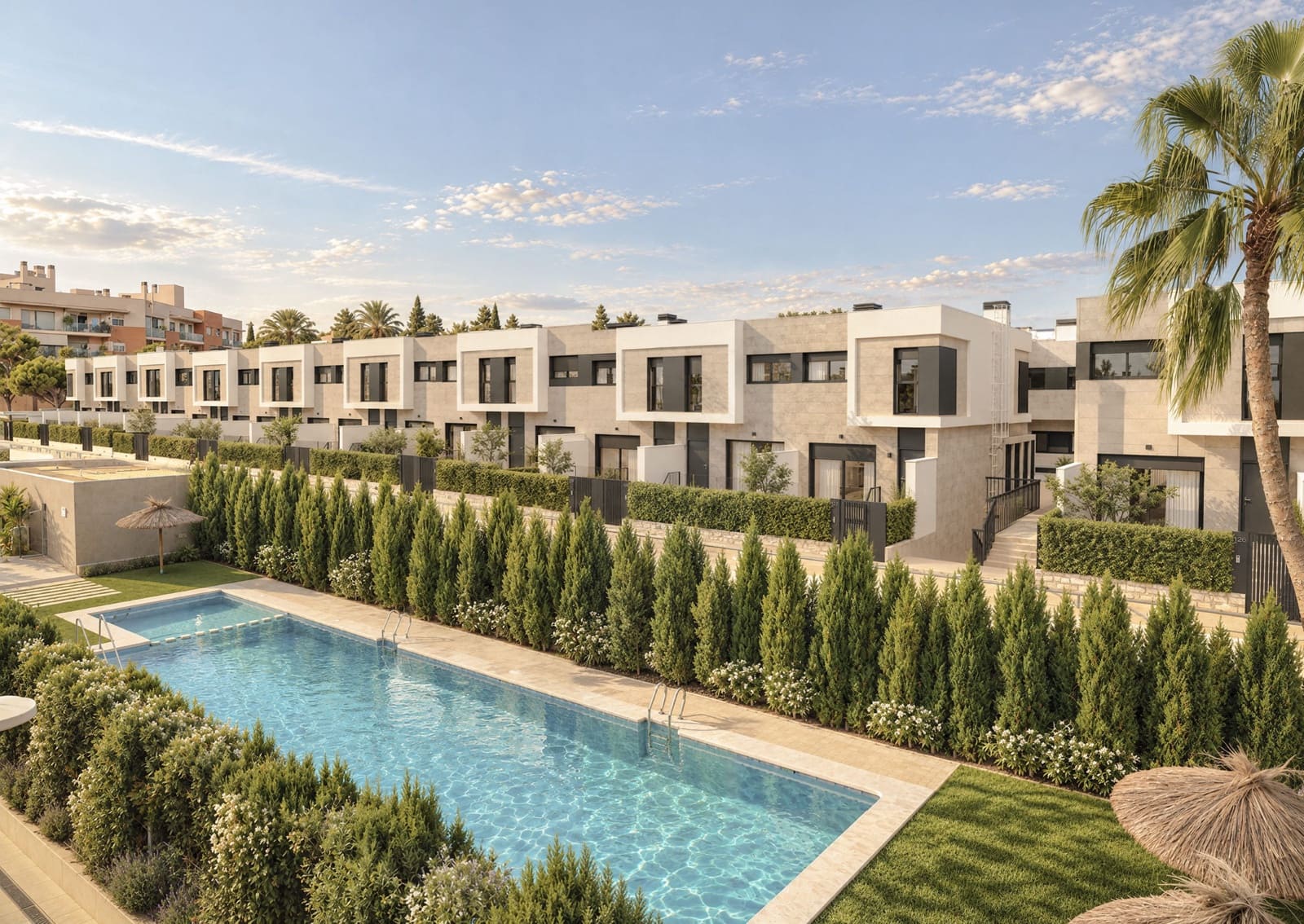 3 soveværelse Rækkehus til salg i Muchamiel / Mutxamel med swimmingpool garage - € 440.000 (Ref: 10164725)