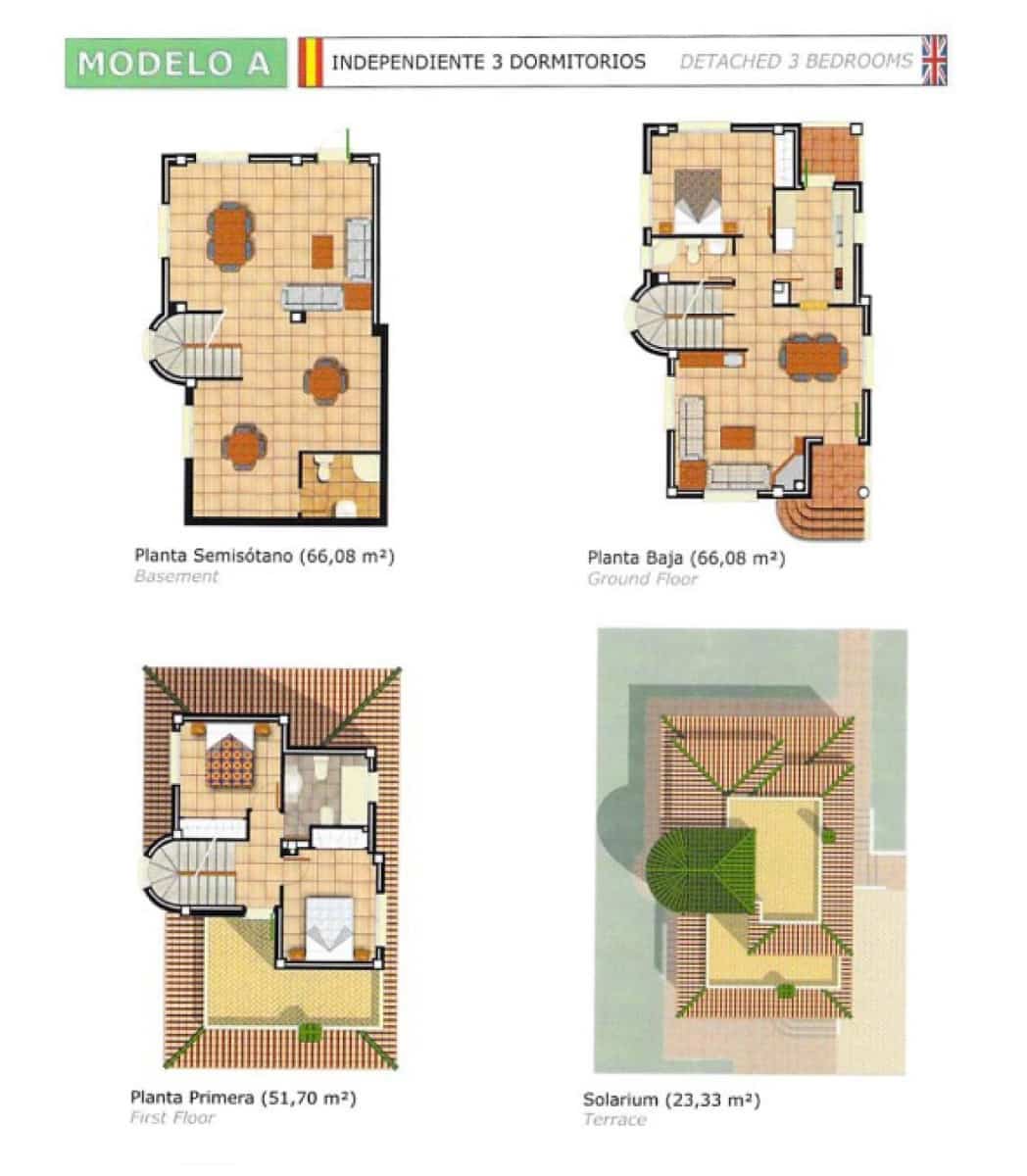 3 makuuhuone Huvila myytävänä paikassa Ciudad Quesada mukana uima-altaan - 295 000 € (Ref: 8635311)