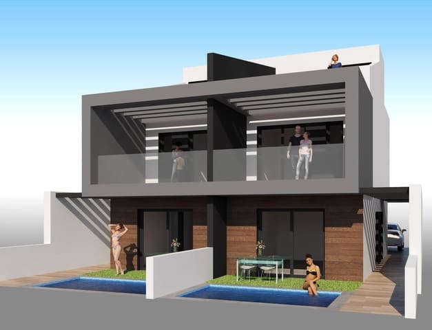 3 sovrum Semi-fristående Villa till salu i Santiago de la Ribera, San Javier med pool garage - 390 000 € (Ref: 9012020)