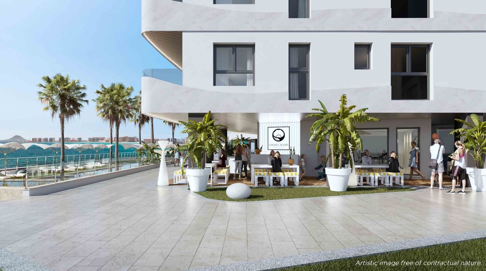 2 Zimmer Strandapartment zu verkaufen in La Manga del Mar Menor mit Pool Garage - 470.000 € (Ref: 9035453)