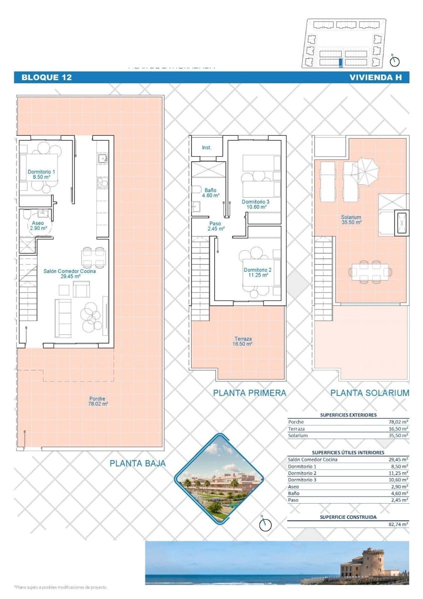 Chalet de 3 habitaciones en Pilar de la Horadada en venta con piscina garaje - 349.900 € (Ref: 9463396)