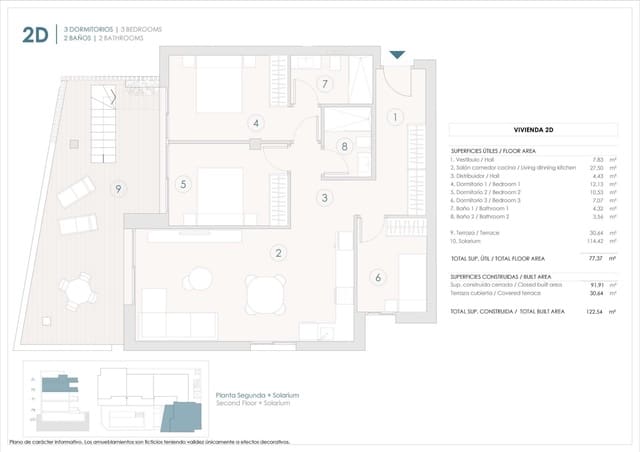 3 sypialnia Penthouse na sprzedaż w Benijófar z basenem garażem - 410 000 € (Ref: 9463670)