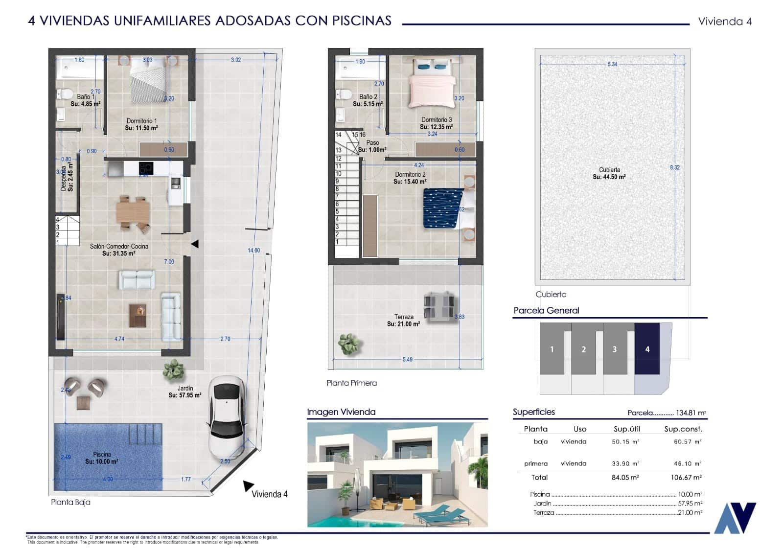 3 sypialnia Willa na sprzedaż w San Pedro del Pinatar z basenem - 420 000 € (Ref: 9629812)