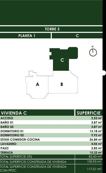 2 makuuhuone Huoneisto myytävänä paikassa Calpe / Calp mukana uima-altaan 
autotalli - 375 000 € (Ref: 9875679)