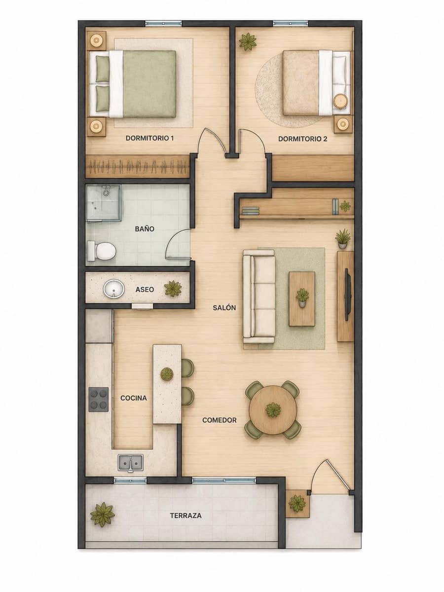 Apartamento de 2 habitaciones en La Mata en venta - 215.000 € (Ref: 10086701)