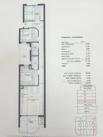 3 chambre Appartement à vendre à Centro, Torrevieja avec piscine garage - 439 000 € (Ref: 9860478)