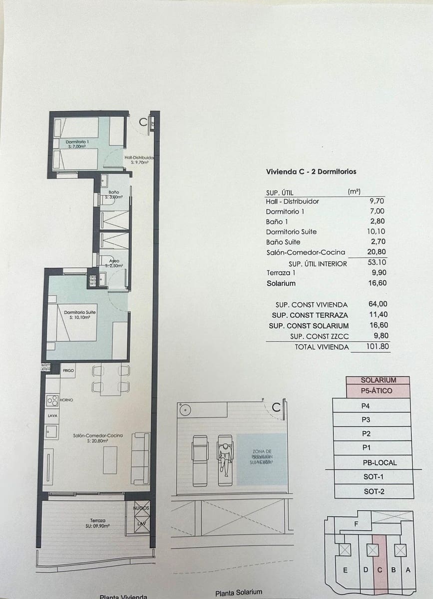 4 soverom Penthouse til salgs i Torrevieja med svømmebasseng garasje - € 469 000 (Ref: 9860481)