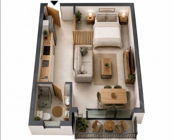 Studio til salg i Playa del Acequión, Torrevieja - € 107.000 (Ref: 9981511)