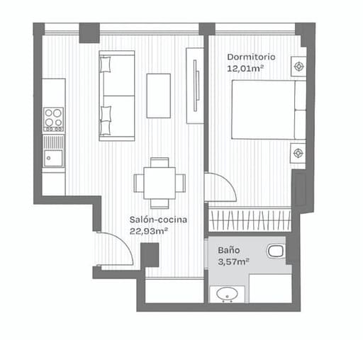 1 bedroom Apartment for sale in Málaga city - € 240,000 (Ref: 9391161)