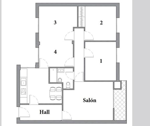 4 Zimmer Wohnung zu verkaufen in Málaga Stadt - 355.000 € (Ref: 9729322)