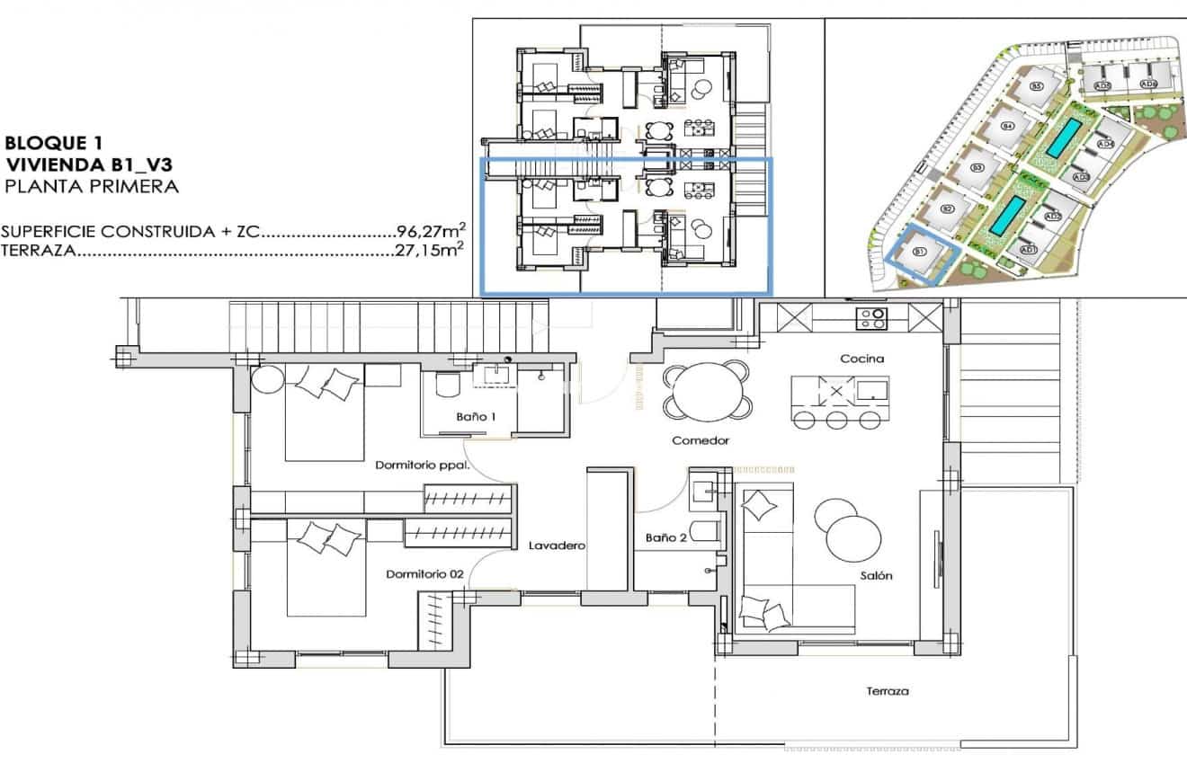 2 sypialnia Apartament na sprzedaż w Torre-Pacheco z basenem - 315 900 € (Ref: 10004684)