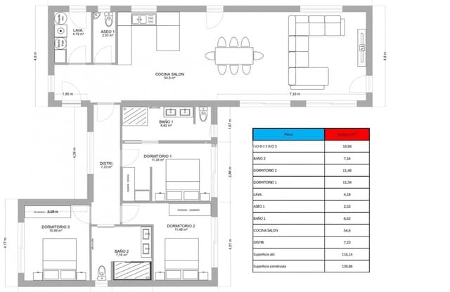 3 sypialnia Willa na sprzedaż w Pinoso z basenem - 434 950 € (Ref: 10018631)