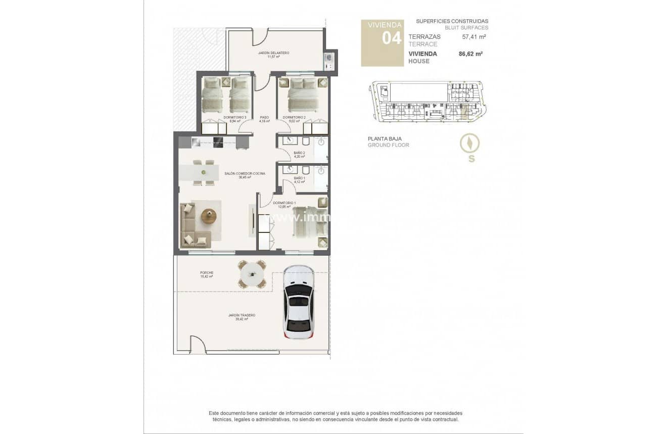3 slaapkamer Appartement te koop in Torre de la Horadada met zwembad - € 345.000 (Ref: 10018724)