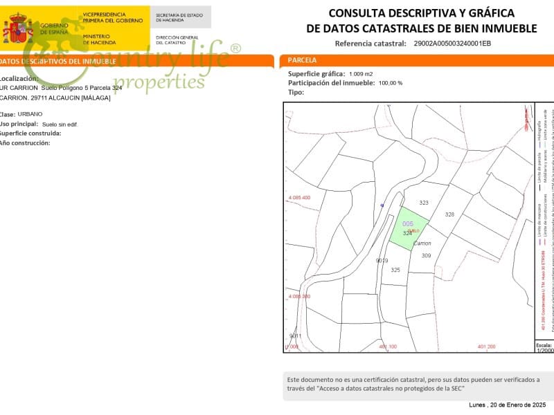 Byggegrund til salg i Alcaucin - € 85.000 (Ref: 8760050)