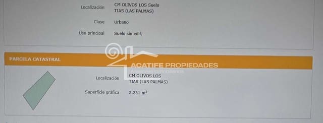 Solar/Parcela en Macher, Tías en venta - 135.000 € (Ref: 9655598)