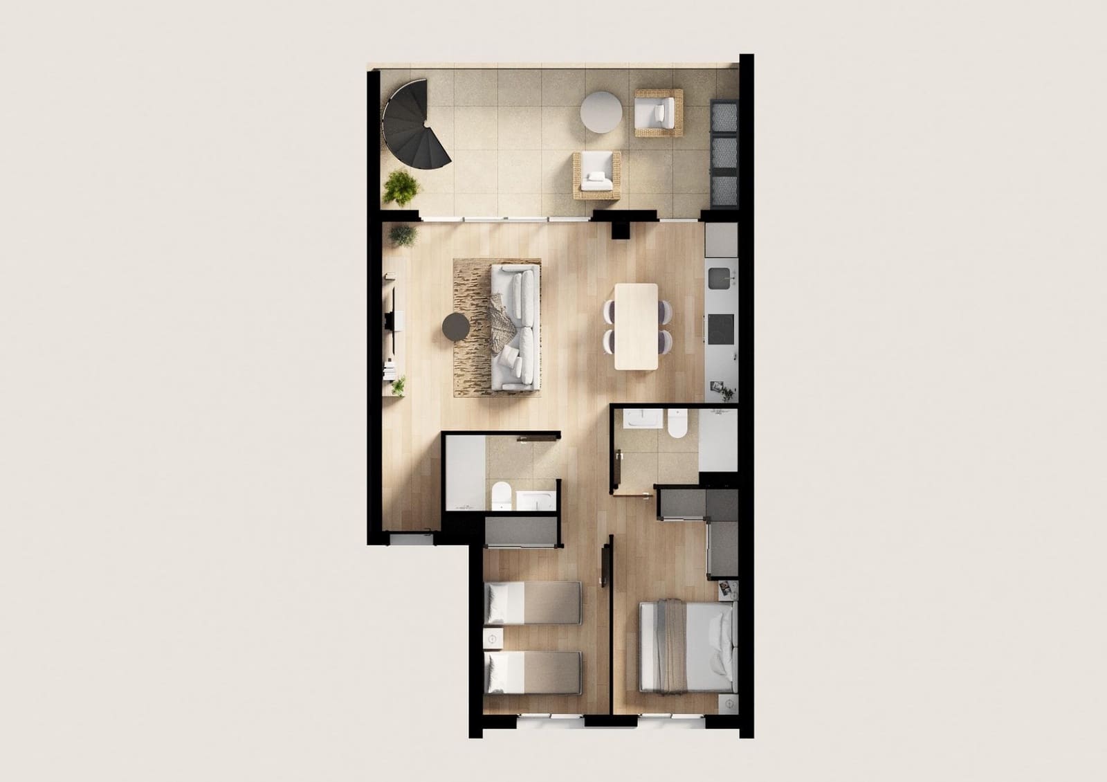 3 sypialnia Dom szeregowy na sprzedaż w Finestrat z basenem garażem - 390 000 € (Ref: 7553155)