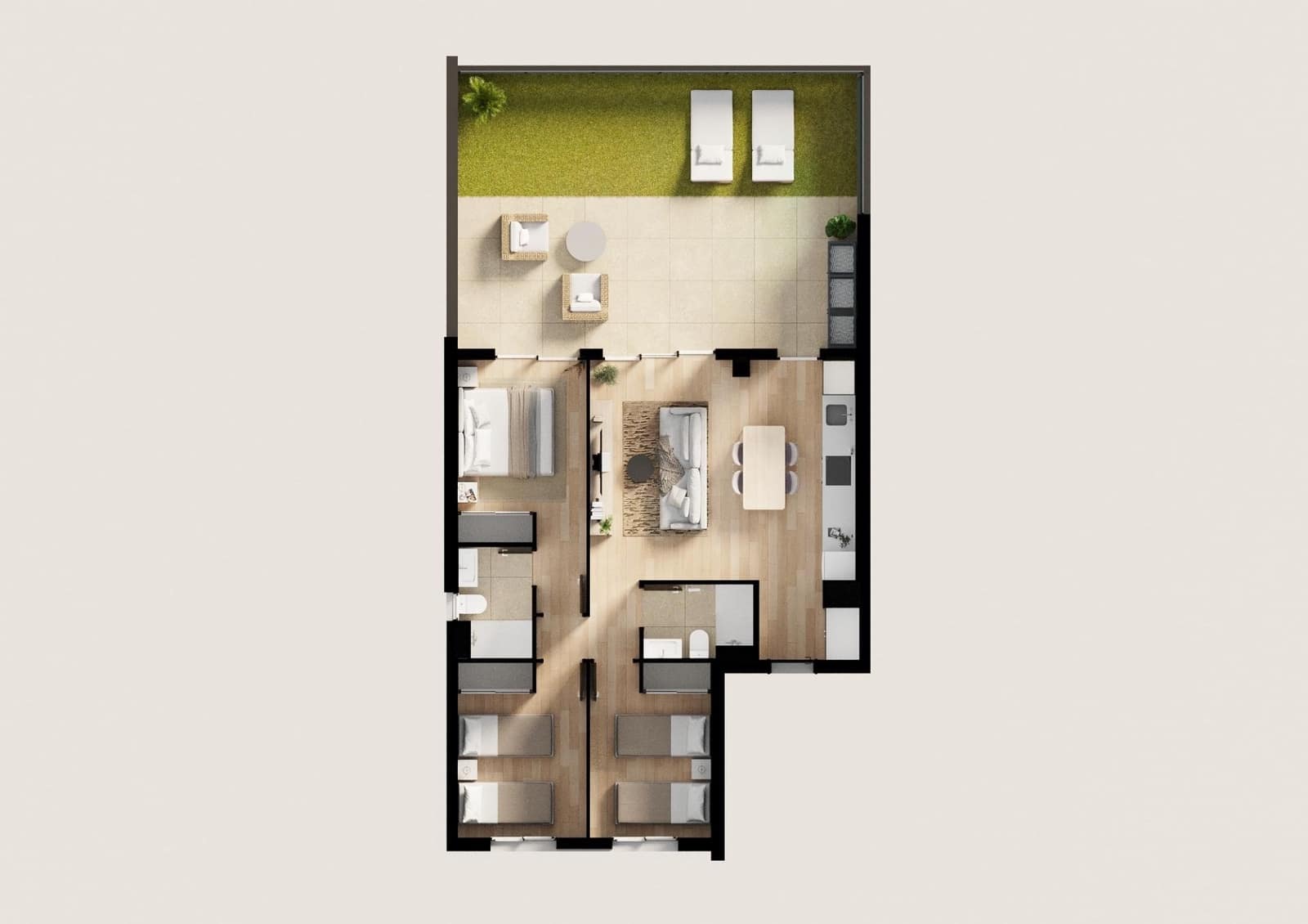 3 sypialnia Dom szeregowy na sprzedaż w Finestrat z basenem garażem - 390 000 € (Ref: 7553155)