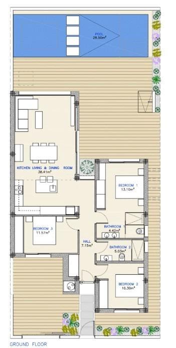 3 sypialnia Willa na sprzedaż w Los Alcazares z basenem - 555 990 € (Ref: 9604993)