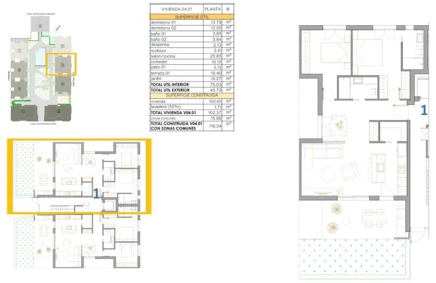 2 sovrum Lägenhet till salu i San Pedro del Pinatar med pool garage - 272 900 € (Ref: 9741752)
