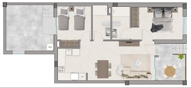 2 sovrum Lägenhet till salu i Santa Pola med pool garage - 238 000 € (Ref: 9957993)