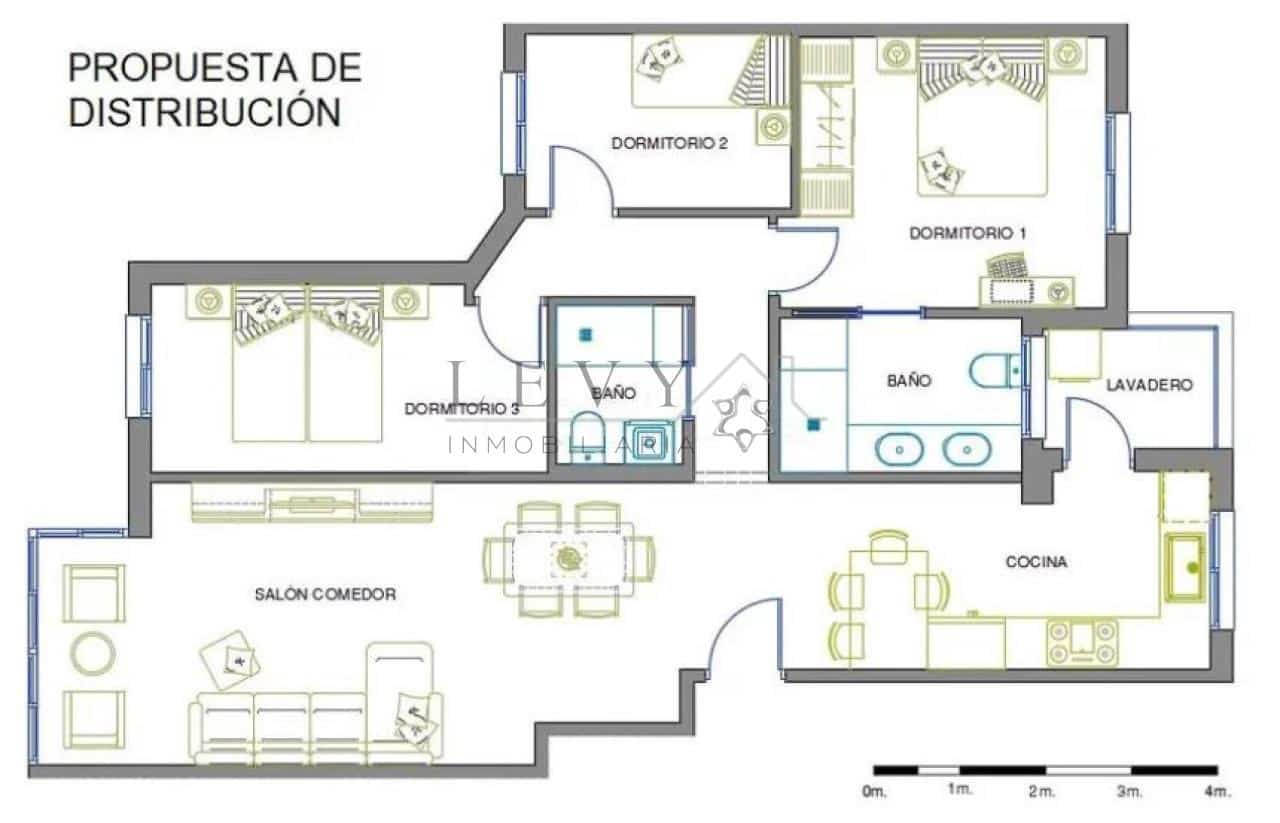 3 sovrum Lägenhet till salu i Malaga stad - 375 000 € (Ref: 9583228)