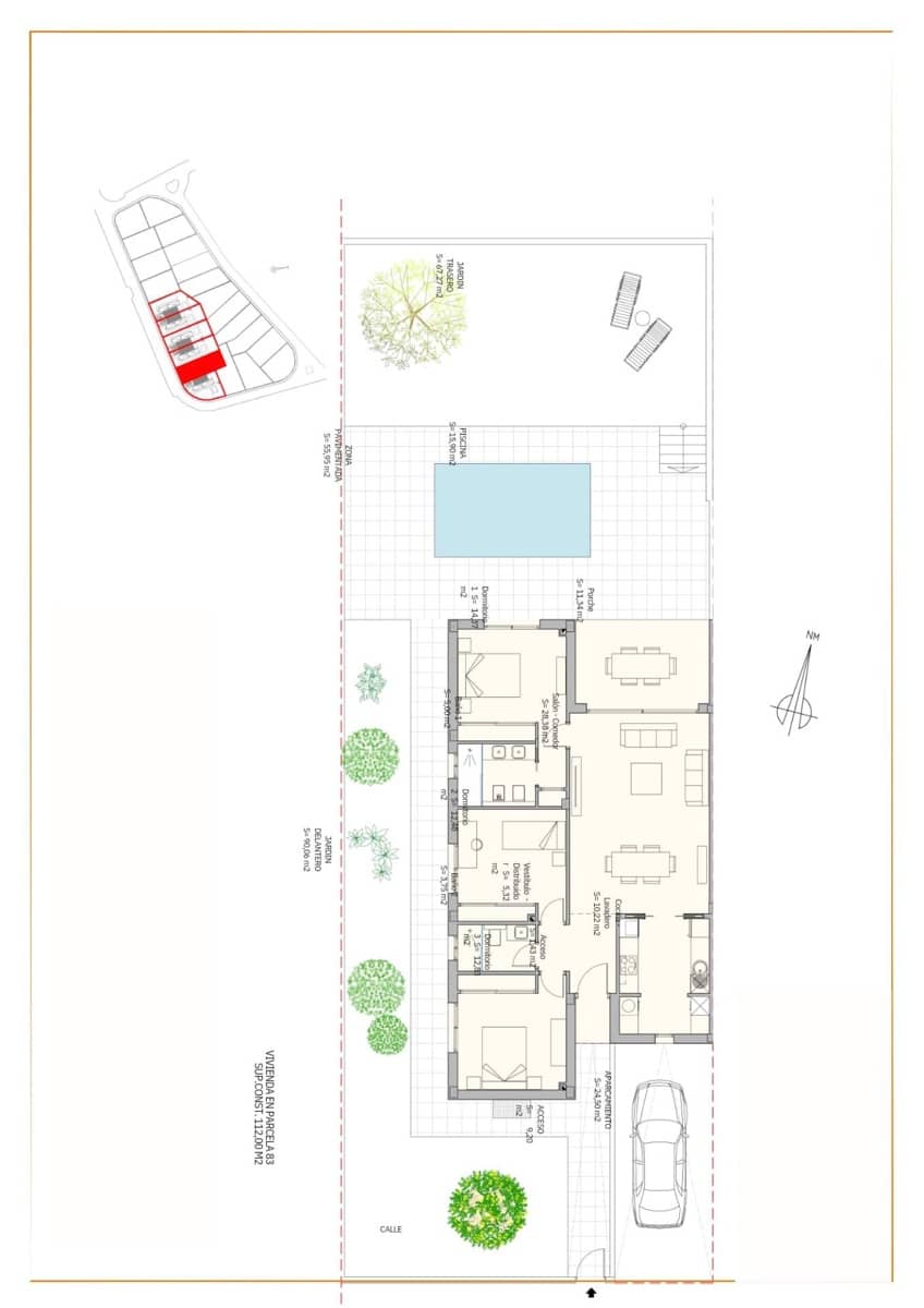 3 makuuhuone Paritalo myytävänä paikassa Coin mukana uima-altaan - 419 000 € (Ref: 7474281)