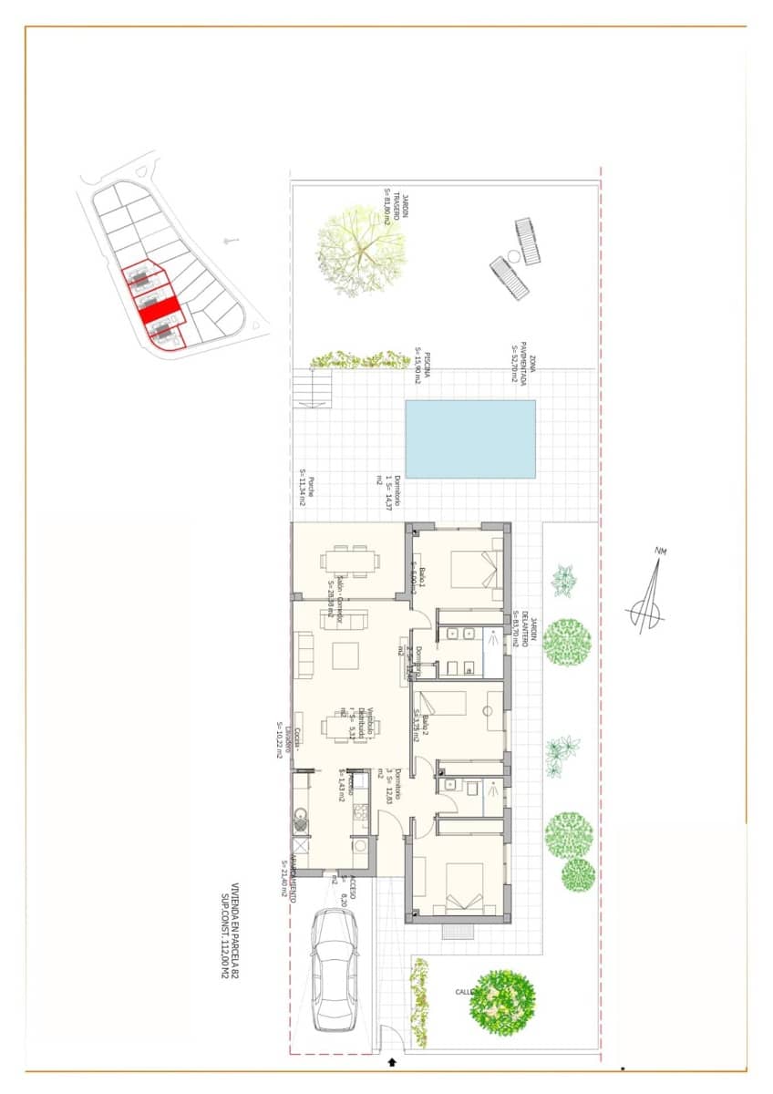 3 makuuhuone Paritalo myytävänä paikassa Coin mukana uima-altaan - 419 000 € (Ref: 7474281)