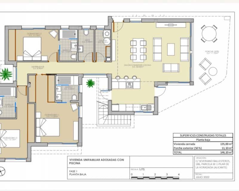 3 bedroom Villa for sale in Pinar de Campoverde with pool - € 520,000 (Ref: 7479193)