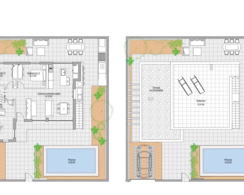 3 makuuhuone Huvila myytävänä paikassa Pinar de Campoverde mukana uima-altaan - 399 995 € (Ref: 7639176)